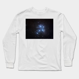 Pleiades in the night sky Long Sleeve T-Shirt